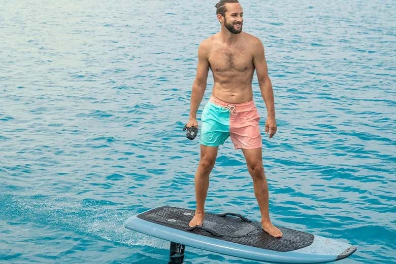 Fliteboard en la laguna Bacalar