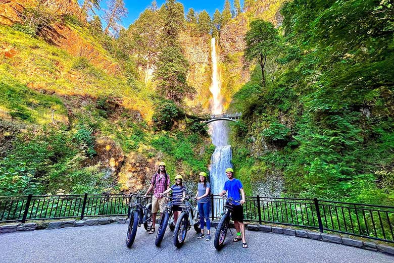 Alquiler de bicicleta eléctrica en las cataratas de Multnomah