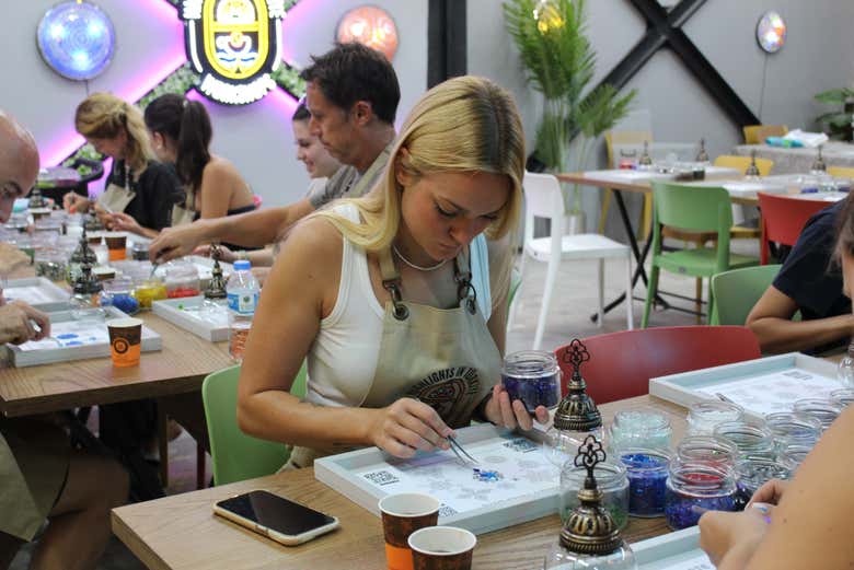 Taller de lámparas turcas en Capadocia