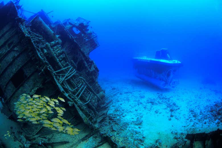 Paseo en submarino por Grand Baie