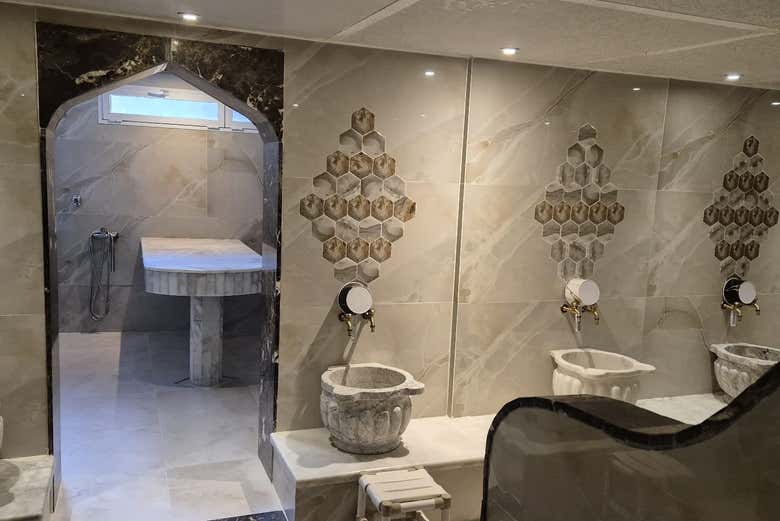 Baño en el hammam Torgan