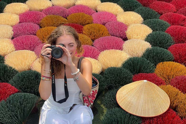 Excursión al pueblo del incienso + Taller de sombreros vietnamitas