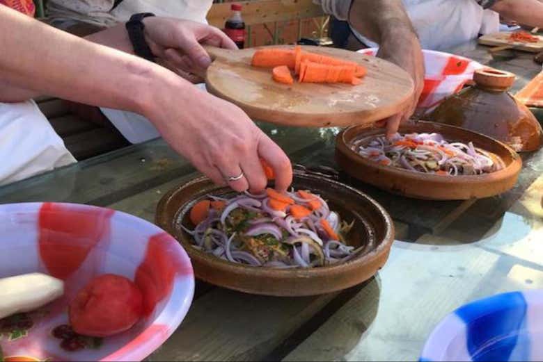 Clase de tajín marroquí en Agadir