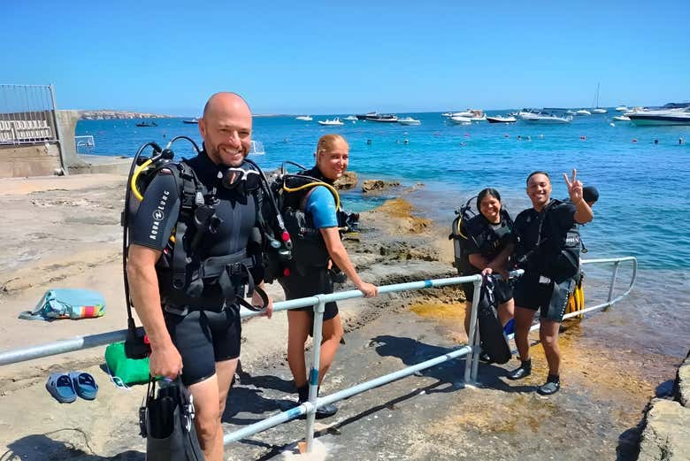 Bautismo de buceo en Malta