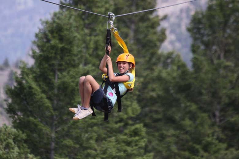 Tirolina en Yellowstone