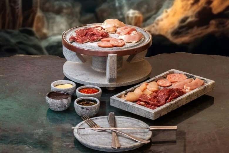Fondue en el restaurante Era do Fogo