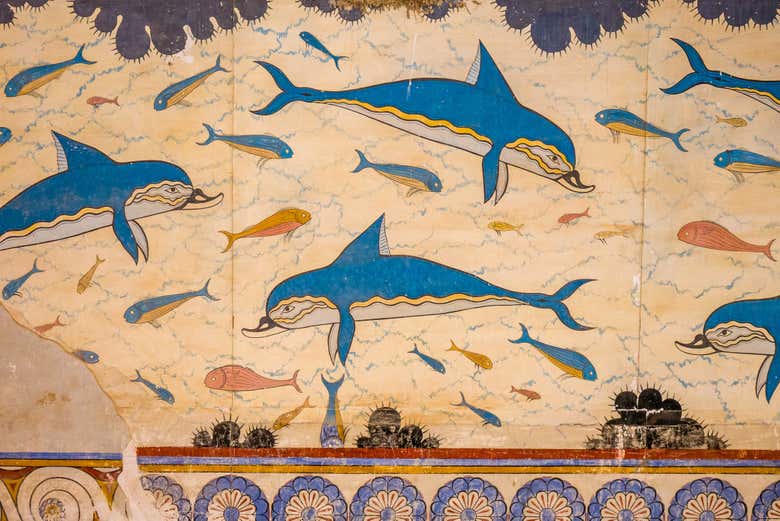 Entrada al Palacio de Knossos con audioguía