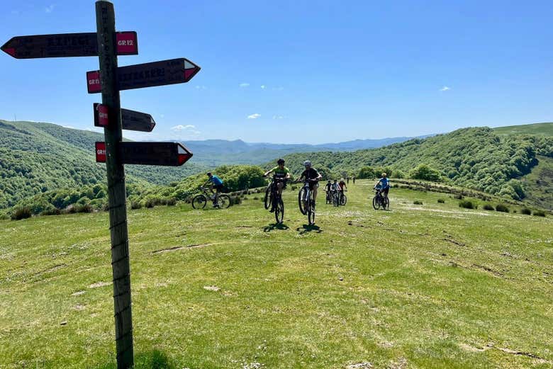 Ruta en bicicleta eléctrica por la Selva de Irati