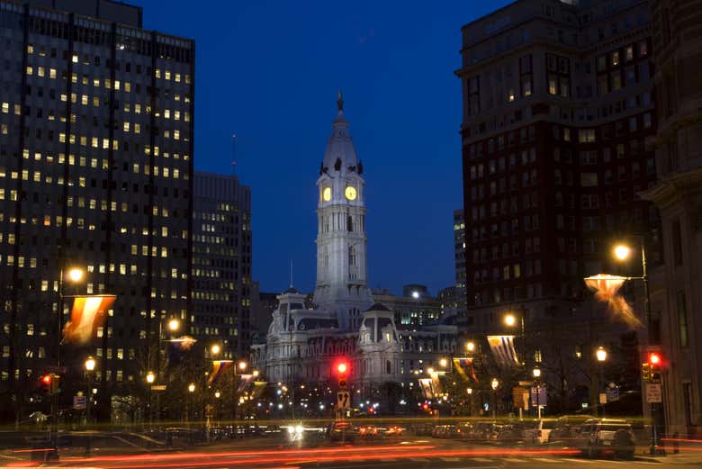 Tour nocturno en autobús descapotable por Filadelfia
