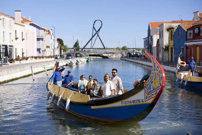 Tren turístico de Aveiro + Paseo en barco moliceiro