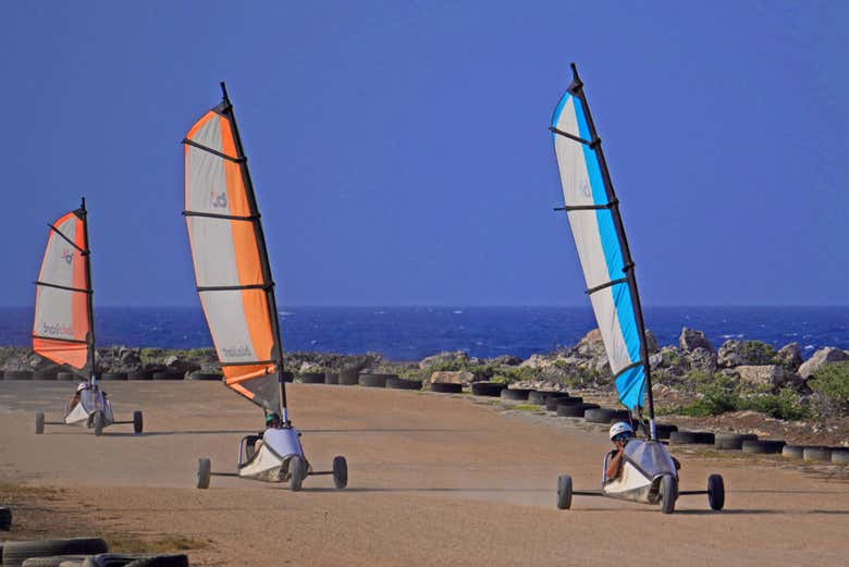 Landsailing en Bonaire