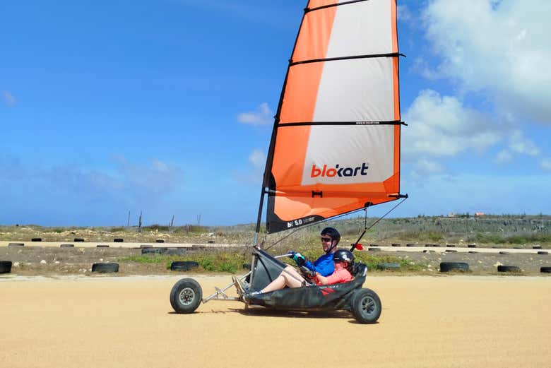 Landsailing en Bonaire