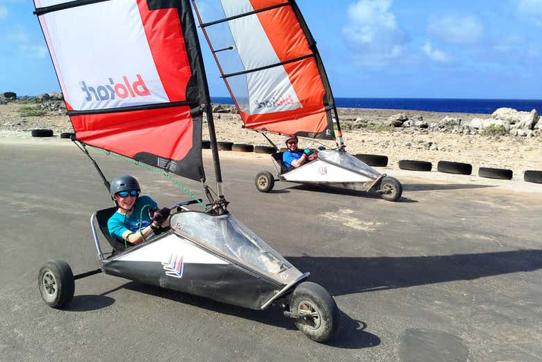 Landsailing en Bonaire