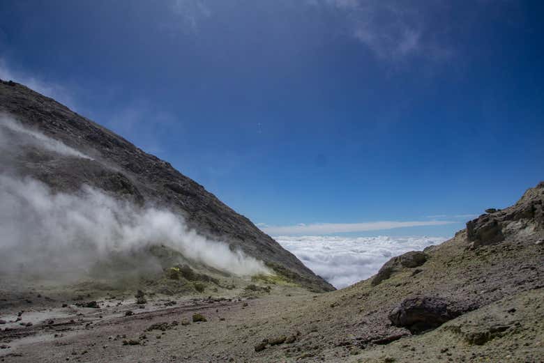 Trekking nocturno por el volcán Cumbal