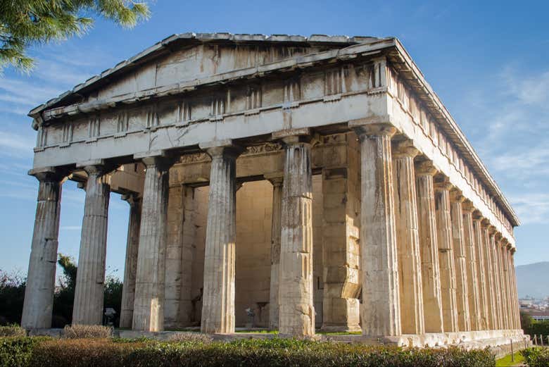 Entrada al Ágora de Atenas con audioguía