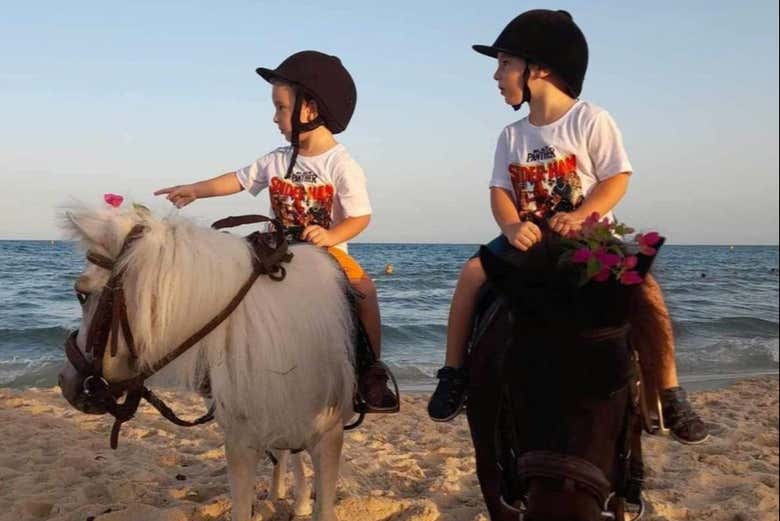 Paseo a caballo por la playa de Hammamet
