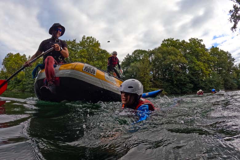 Rafting en el río Gave de Pau