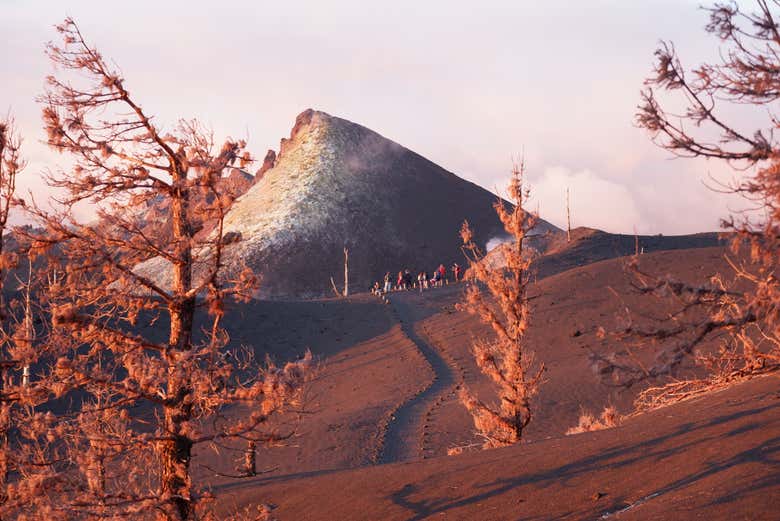 Senderismo al atardecer por el volcán de Tajogaite + Mirador Llanos del Jable
