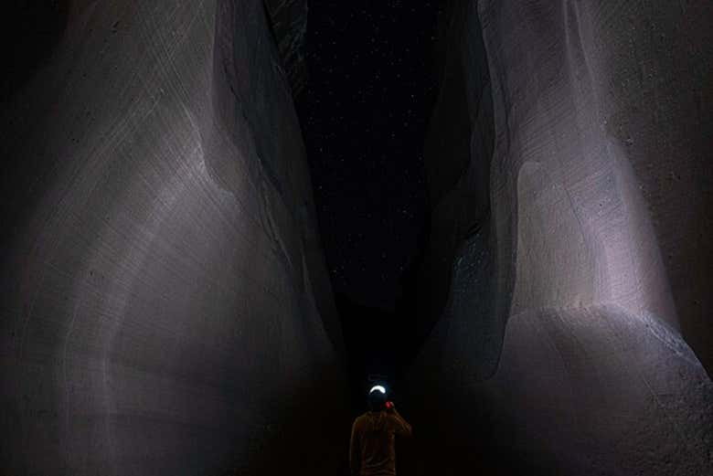 Observación de estrellas en el Cañón del Antílope