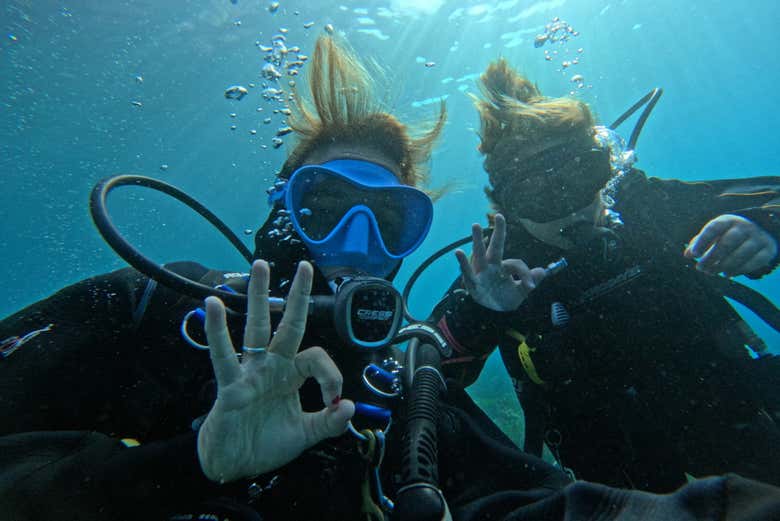 Bautismo de buceo en la isla del Fraile
