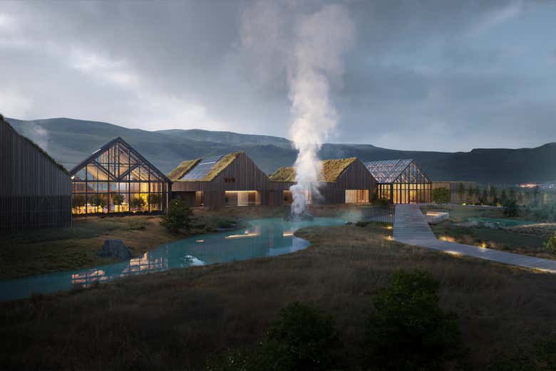 Entrada a las aguas termales Reykjaböð + Transporte