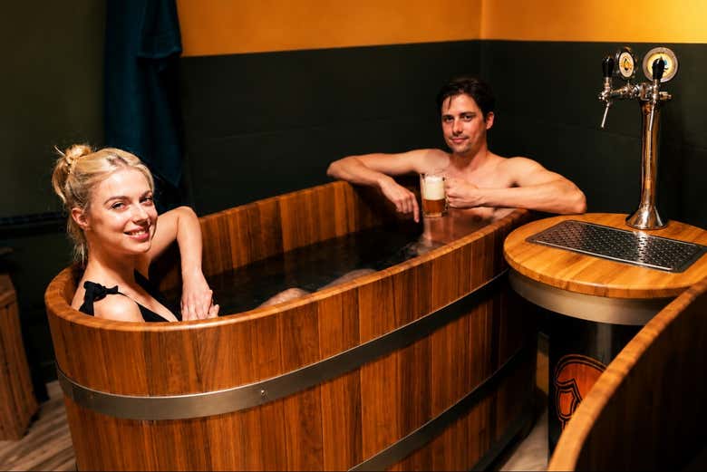 Beer spa en el balneario Lukács