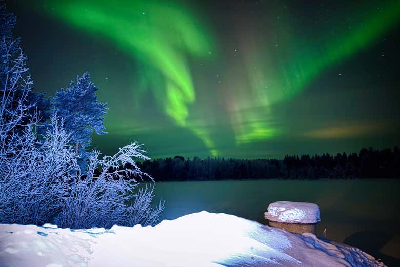 Tour de la aurora boreal en el lago Inari