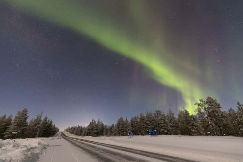 Tour de la aurora boreal en el lago Inari
