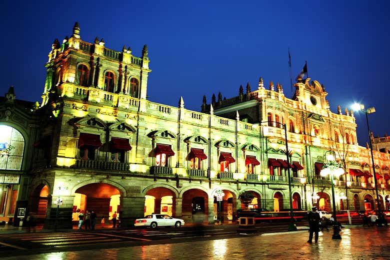 Tranvía de la Navidad en Puebla