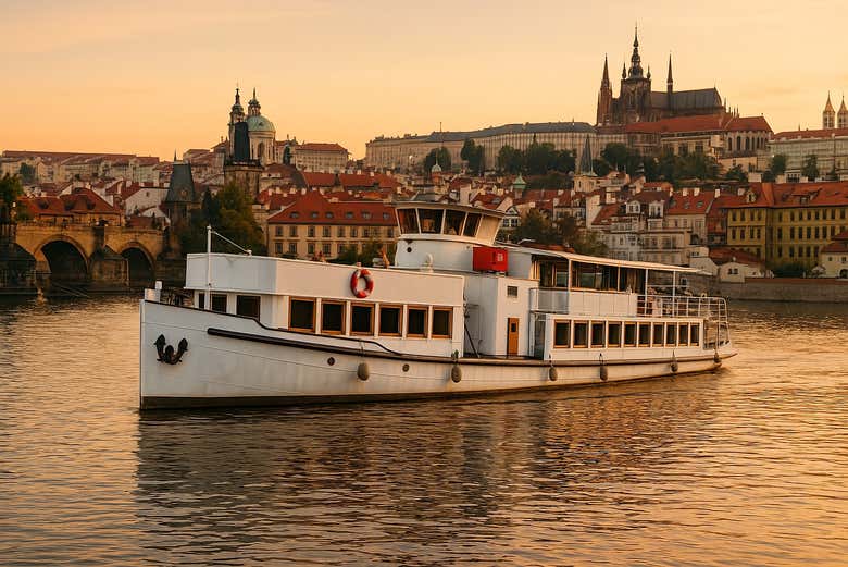 Paseo en barco vintage por Praga