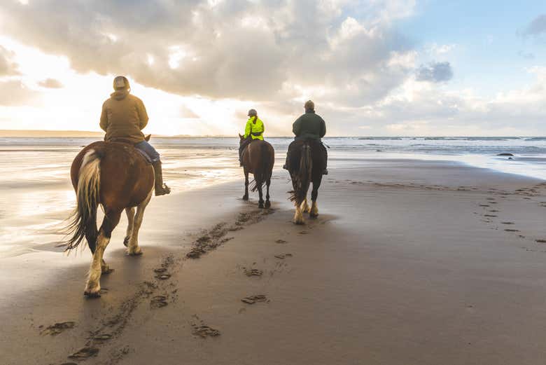 Paseo a caballo por la costa de Agadir