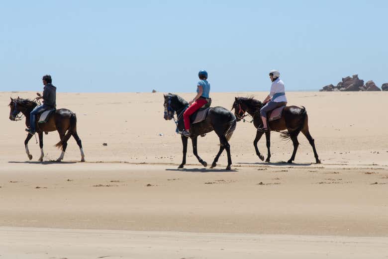 Paseo a caballo por la costa de Agadir