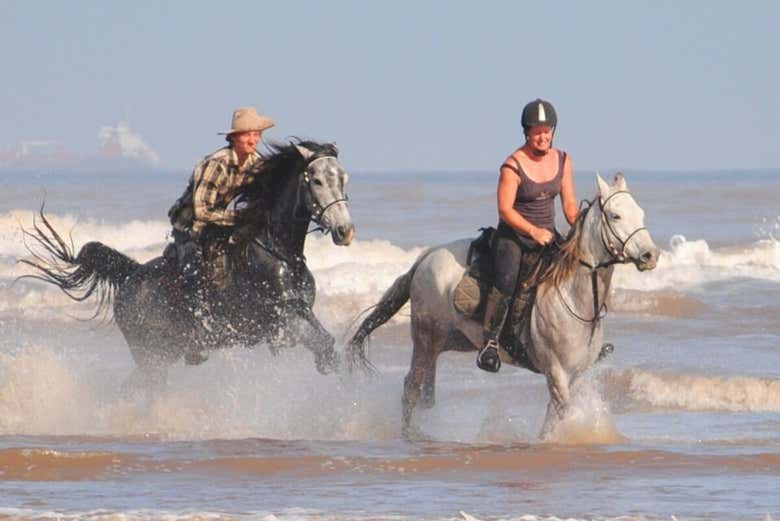 Paseo a caballo por la costa de Agadir