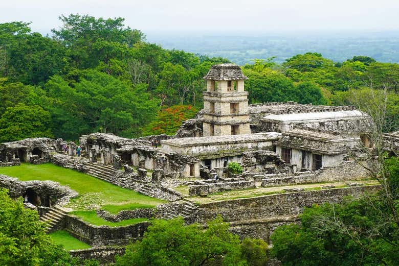 Transporte y entrada a la zona arqueológica de Palenque